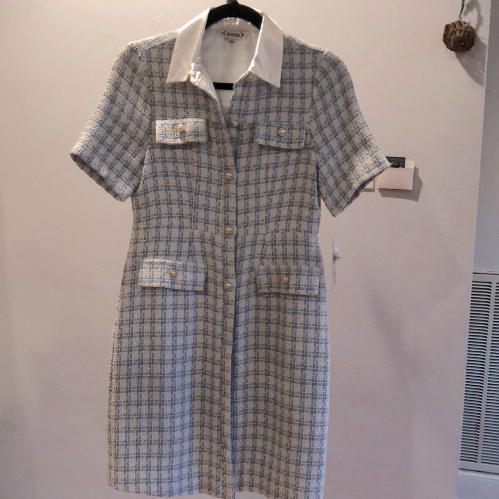 Woven button down dress